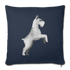 Schnauzer Throw Pillow Cover 18” x 18” - navy